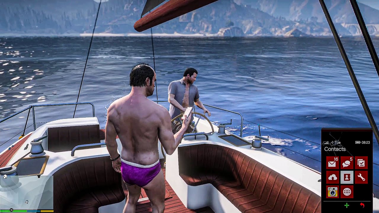 GTA 5 Trevor & Michael Team Up | Killing Fisherman on Boat | Secret Submarine Found | Infinite Play