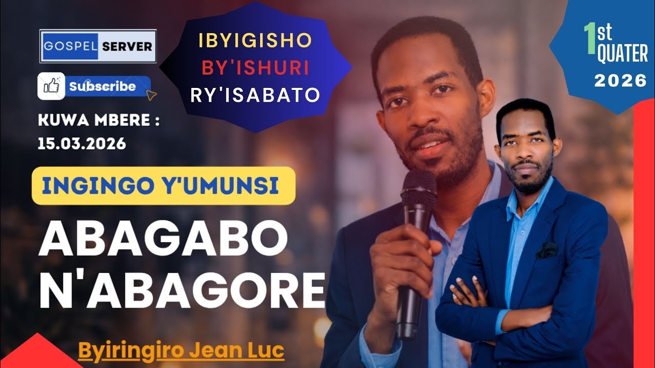 🔴Ibyigisho by'ishuri ry'isabato | Ingingo yo Kuwa 1: Abagabo n'abagore. | Byiringiro Jean Luc