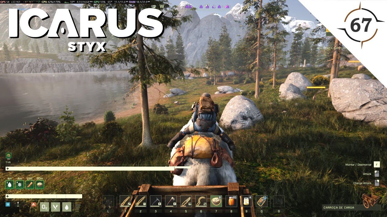 COLETA DE MINERIOS COM CARROÇA 🛞 ICARUS Gameplay PT-BR EP67