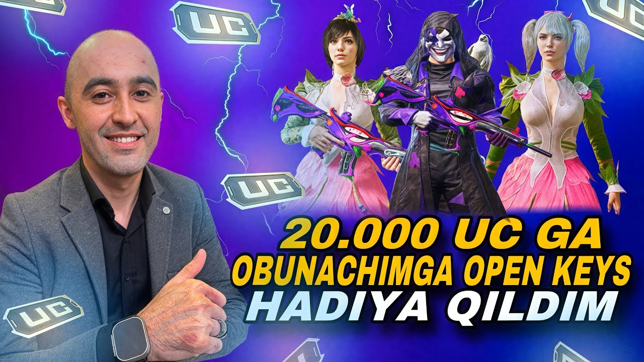 20.000$ UC GA 🎁 OBUNACHIMGA SHUT OLDIK