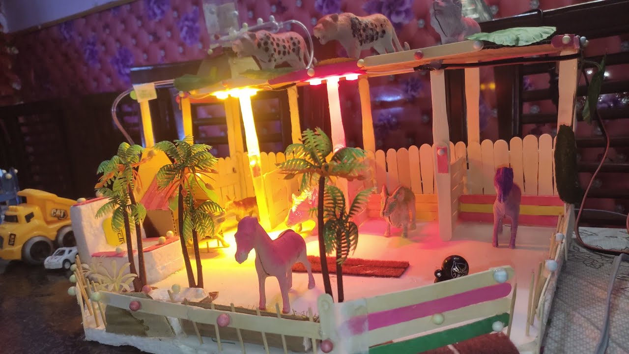 Mini Farm Model 🐄✨ | Handmade DIY | LED Light Model