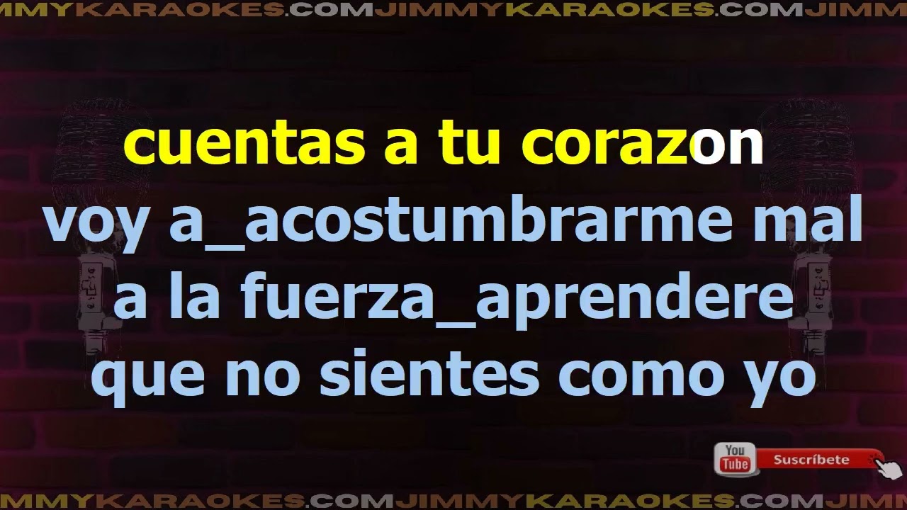 Karina   Me voy a acostumbrar   Karaoke