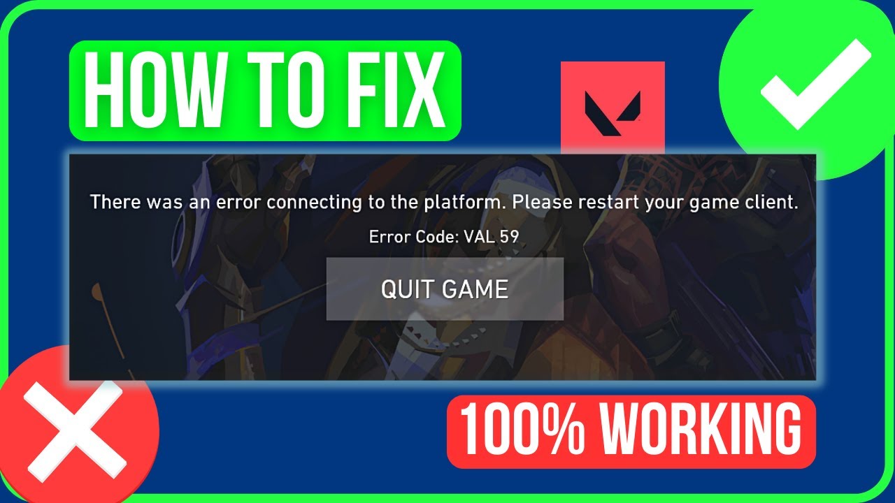 HOW TO FIX VALORANT ERROR CODE VAL 59 [FIXED] | Fix Error Code Val 56 Valorant