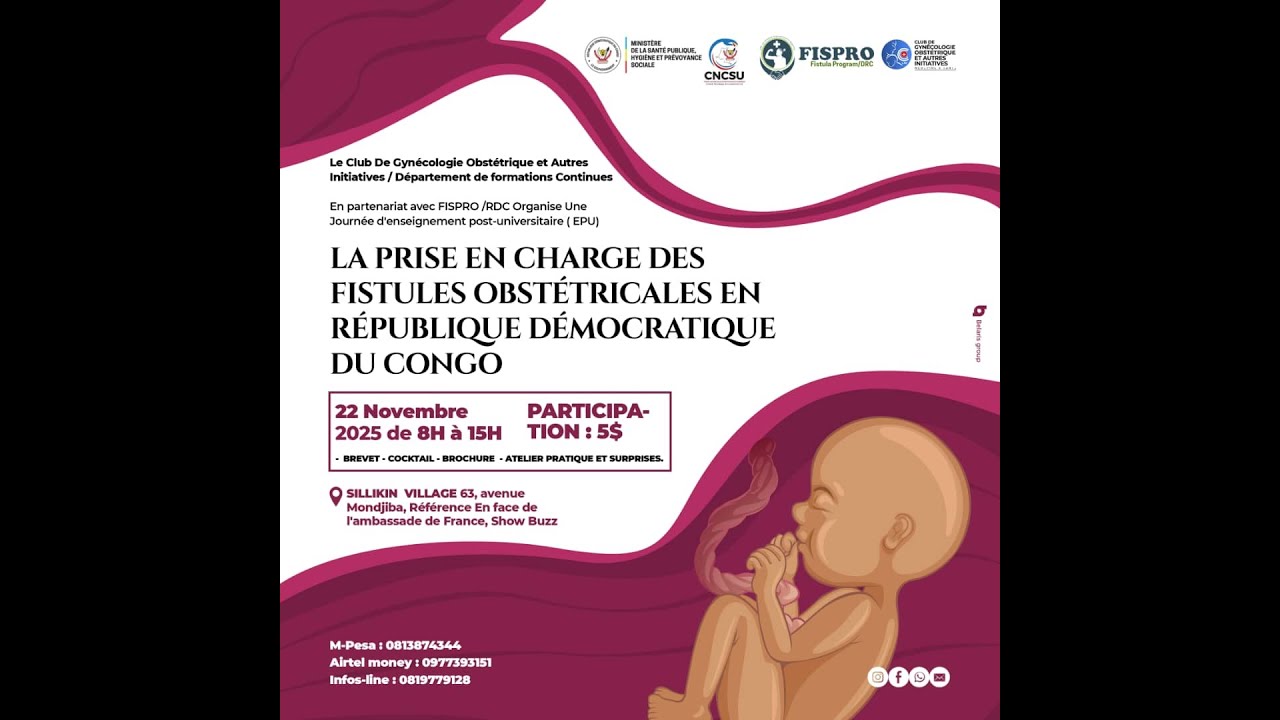 Prise en charge des fistules obstétricales en RDC 🇨🇩 !
