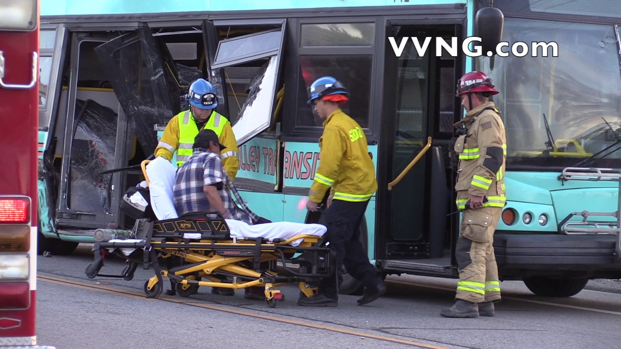 City Bus and Tow Truck Involved in Collision in Hesperia