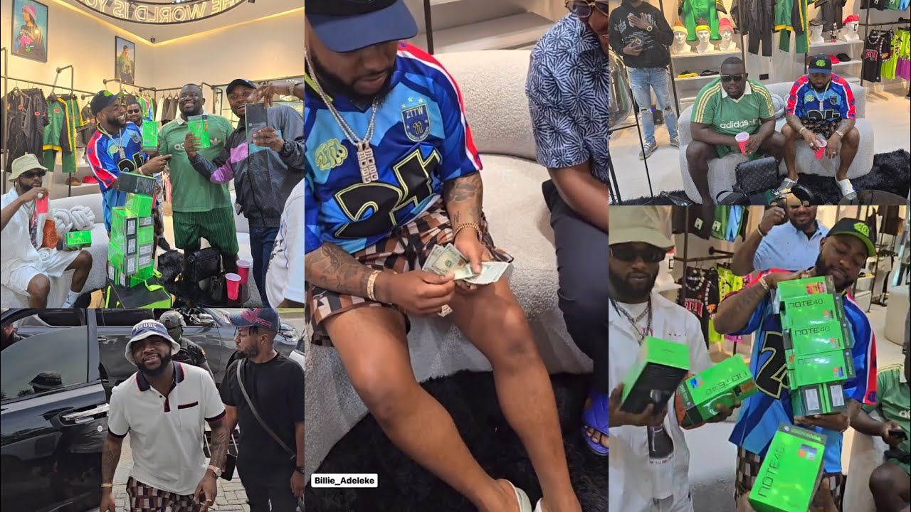 Давидо делится долларами и телефонами в магазине Златана