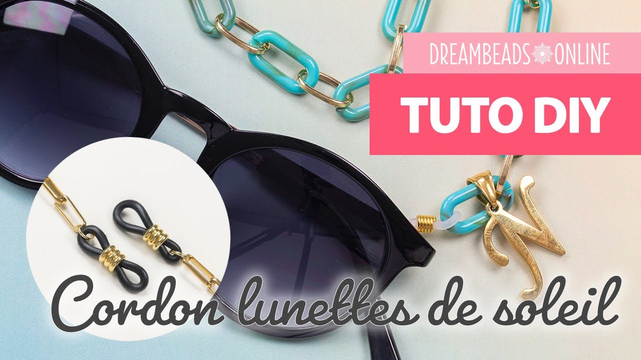 Cordon lunettes de soleil avec une cha&icirc;ne &agrave; maille | Cr&eacute;ation de bijoux DIY ★ Dreambeads Online
