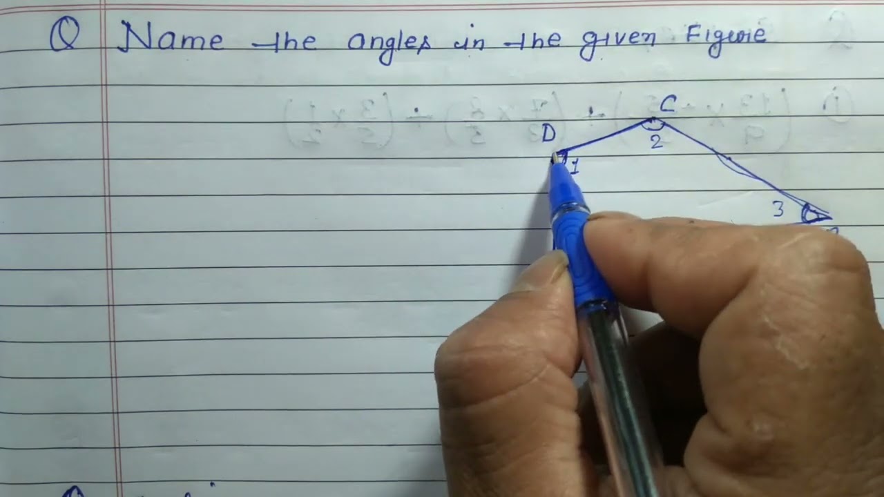 Name the angles in the given figure