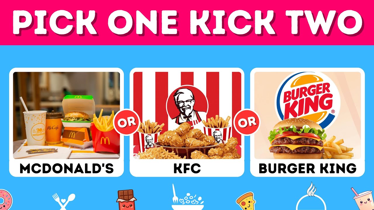 PICK ONE KICK TWO FOOD EDITION 😋🍕🍟  || WOULD YOU RATHER FOOD EDITION 😻💫