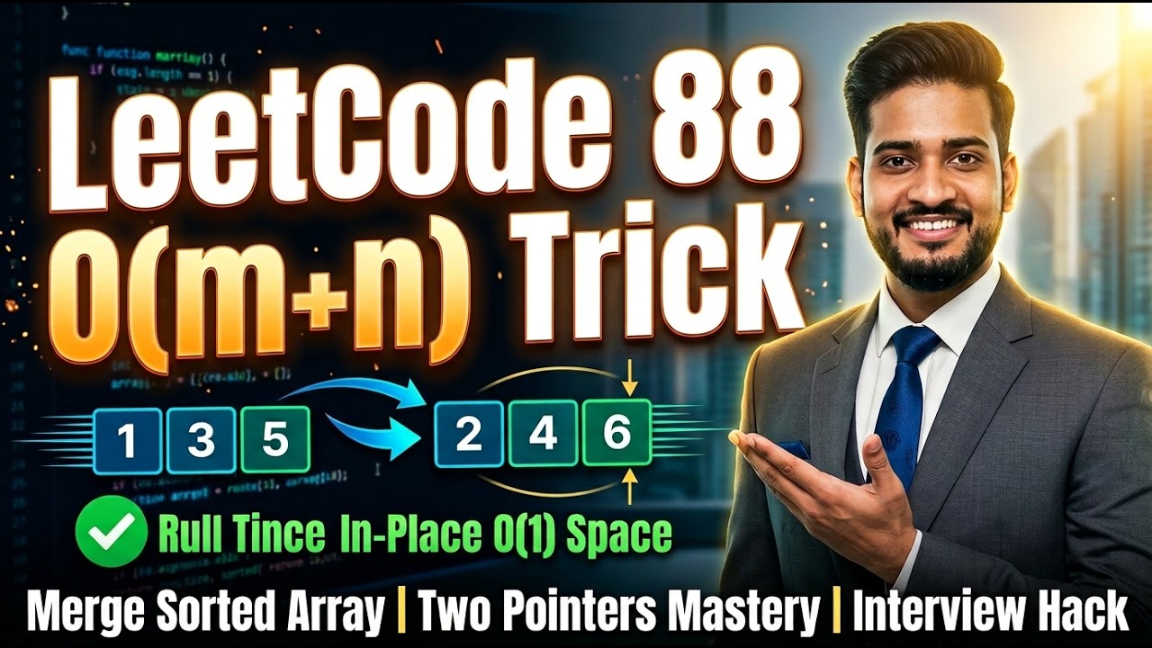LeetCode 88 Merge Sorted Array Explained | Java | Pattern 1 : Array Traversal & Simulation