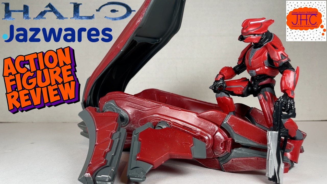 RED? Jazwares XBOX Halo ELITE ENFORCER with BANISHED BANSHEE Action Figure Review Vehicle Bike Cool