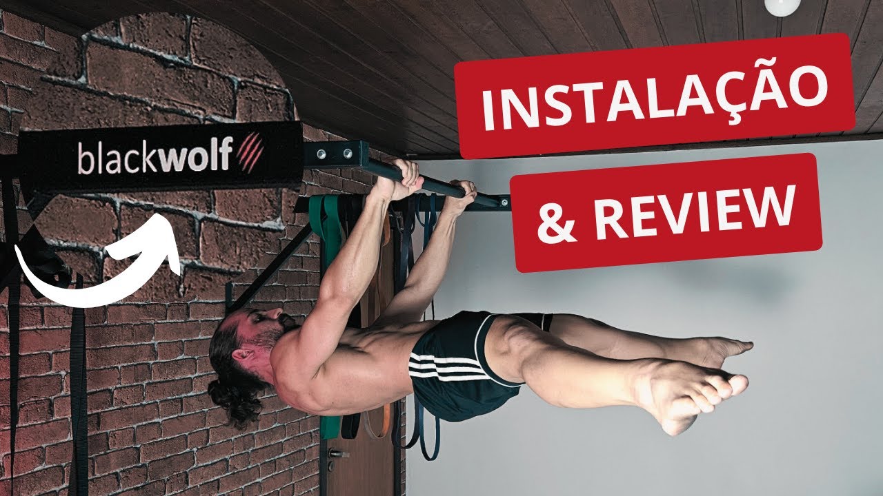 INSTALAÇÃO E REVIEW: Barra fixa de parede black wolf 1 metro