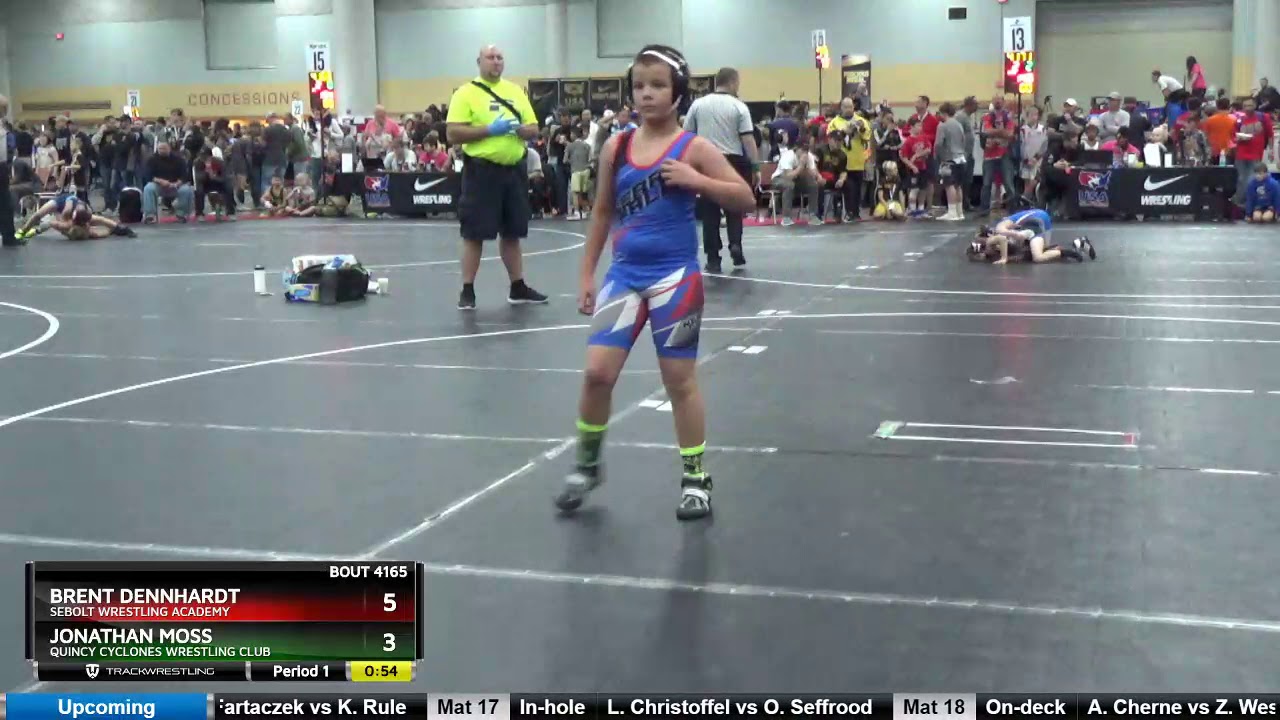 Big Grade 5 And 6 95 Brent Dennhardt Sebolt Wrestling Academy Vs Jonathan Moss Quincy Cyclones Wre