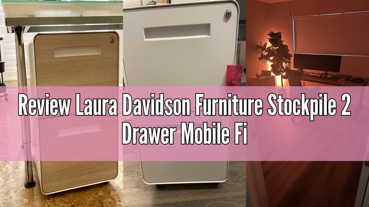 Review Laura Davidson Furniture Stockpile 2 Drawer Mobile File Cabinet with Lock - Under Desk Metal