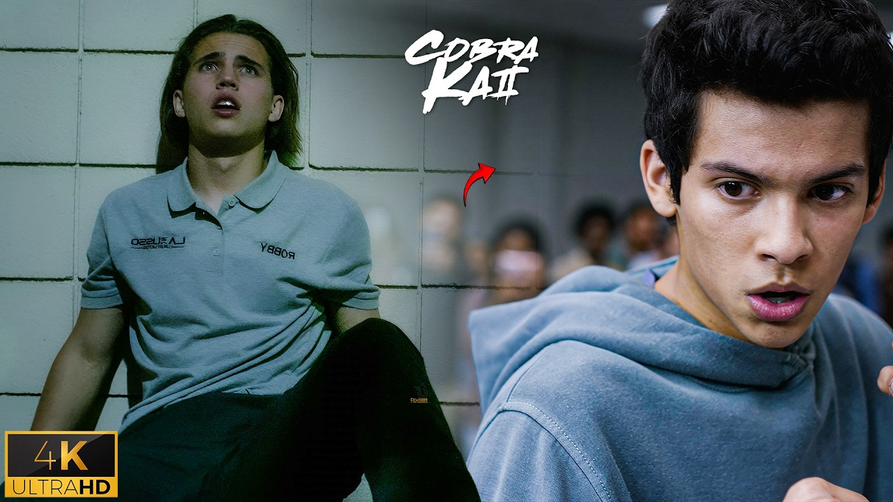 Полный бой первого сезона сериала «Кобра Кай» | Мигель против Робби и другие сцены в формате 4K