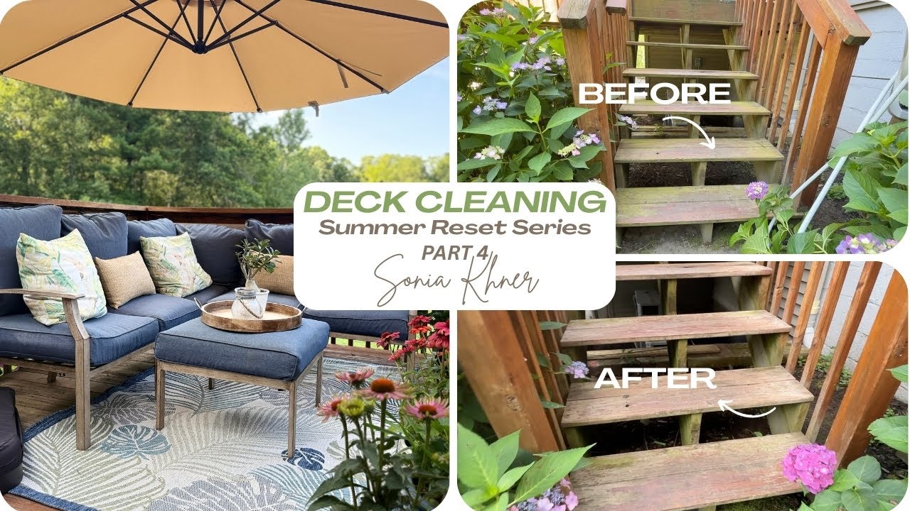 Deck Transformation with Wet & Forget | Before & After (12 Days Later!) | New Rug | Deck Tidy Up
