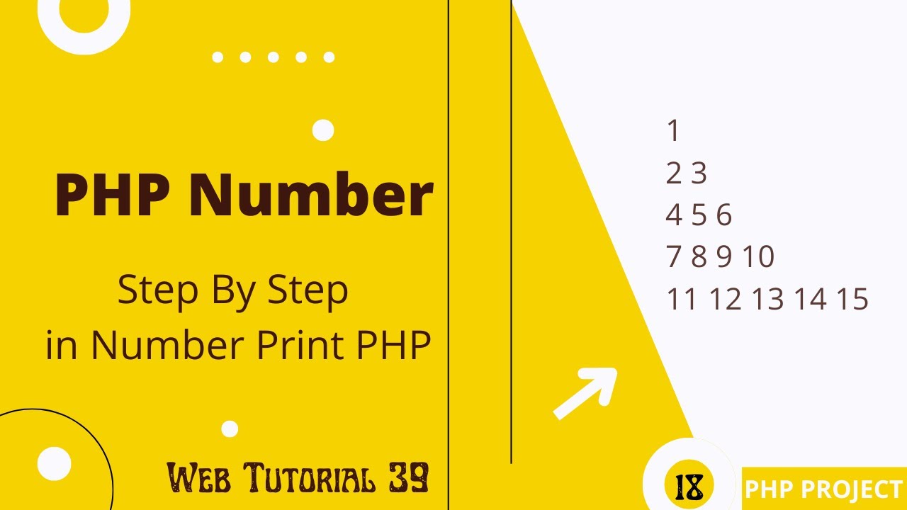 Numbers Without Re Assigning | Step By Step Number Pattern In PHP | Web Tutorial 39 | Number Pattern