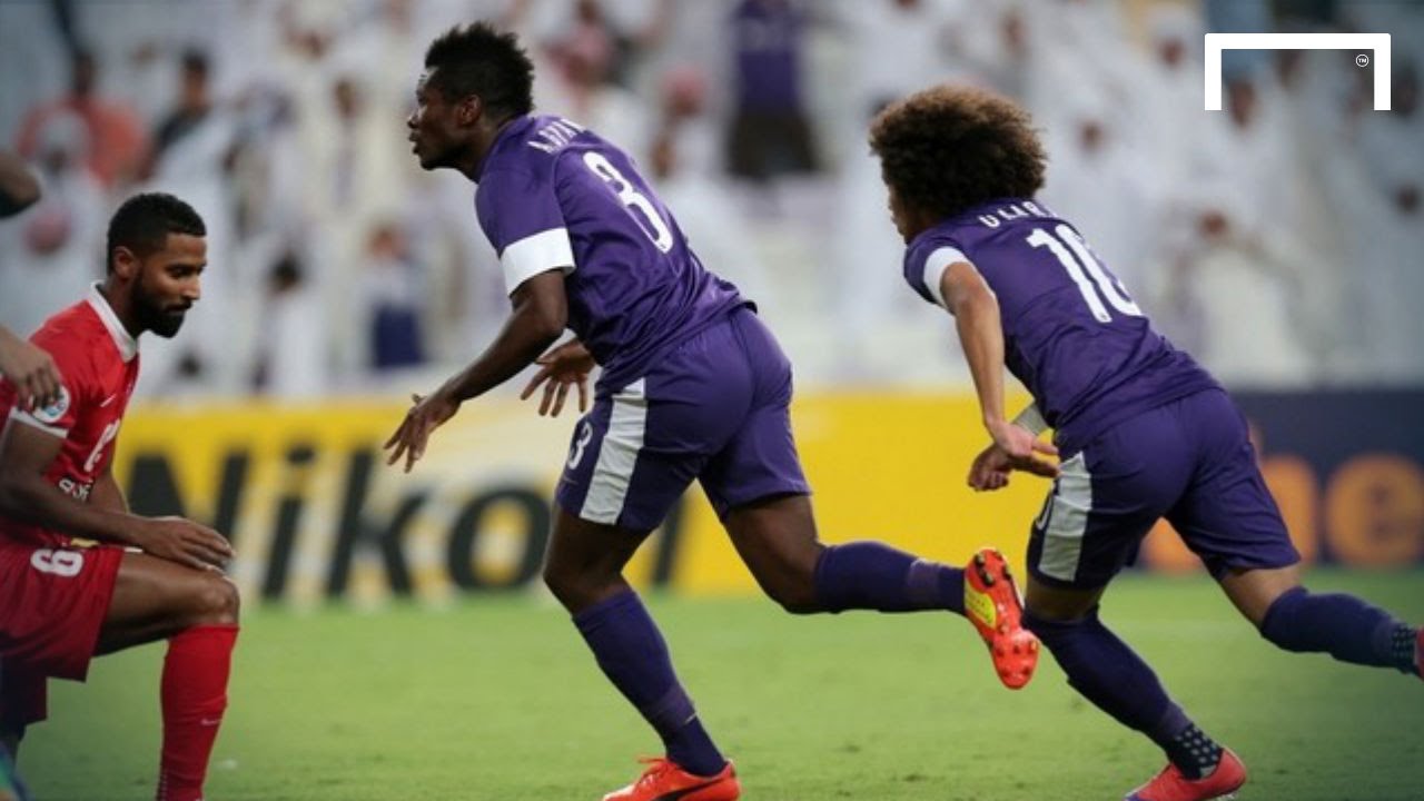Asamoah Gyan scores a classy brace.. Not enough to get team through
