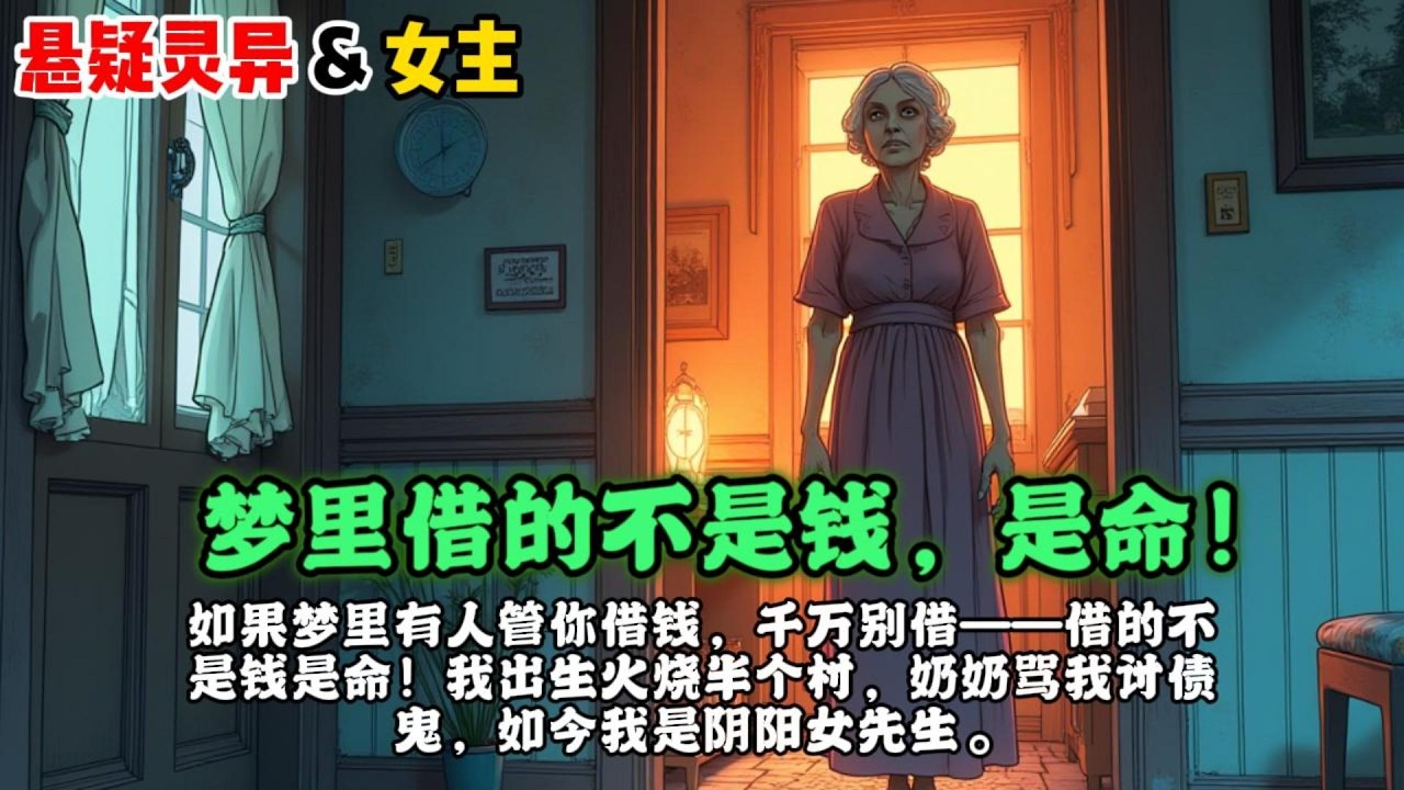 如果夢裏有人管你借錢，千萬別借——借的不是錢是命！我出生火燒半個村，奶奶罵我討債鬼，如今我是陰陽女先生。#懸疑靈異