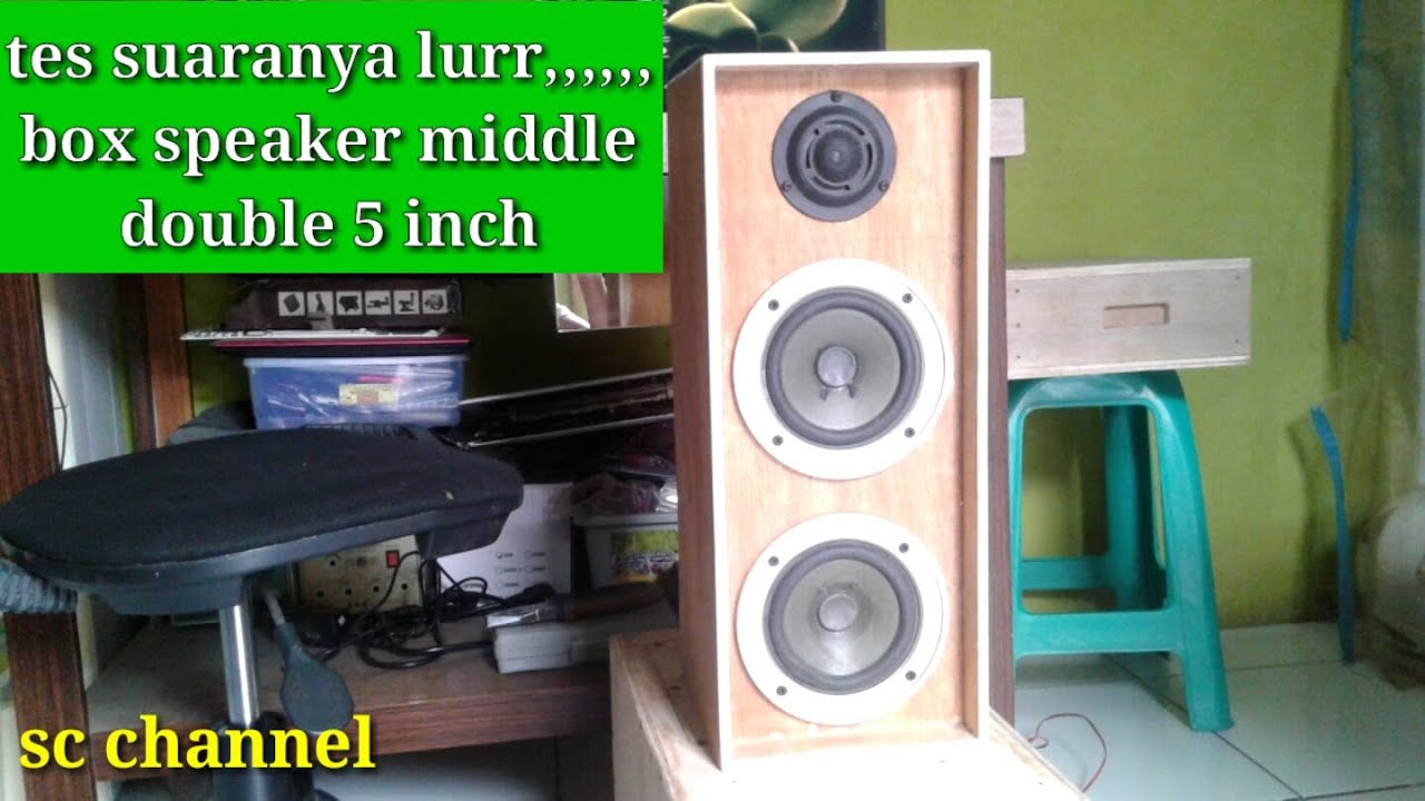 tes box speaker middle 5 inch double
