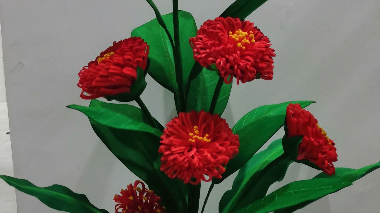 como fazer uma linda flor em EVA sem frisador