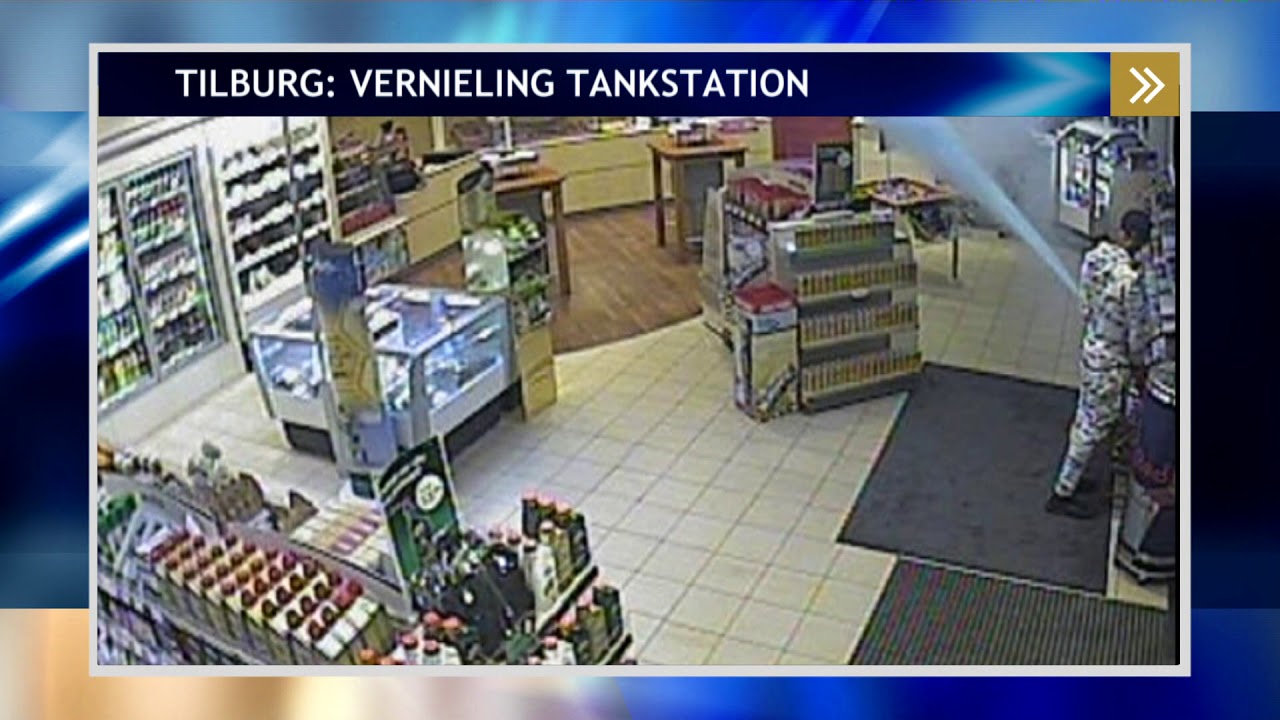 Man spuit brandblusser leeg in tankstation - Tilburg