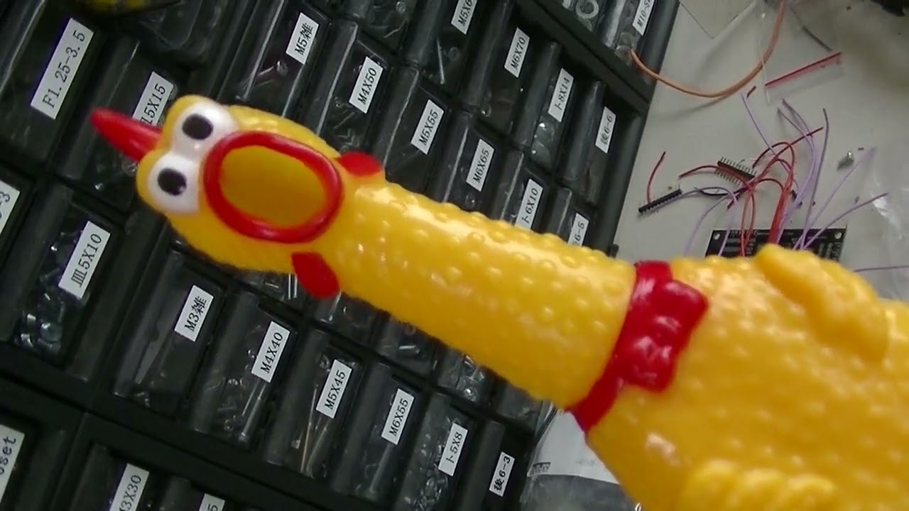 ダイソーの押すと鳴く鶏、エンドレス鳴かせ器