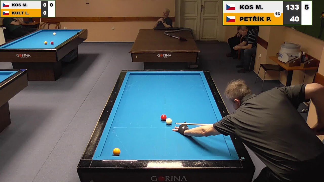 Czech league | Balkline 52/2 | 1st class | 12th round | Martin Kos v Petr Petřík