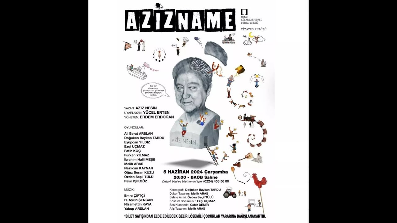 AZİZNAME (AZİZ NESİN) - MİMARLAR ODASI BURSA ŞUBESİ TİYATRO KULÜBÜ