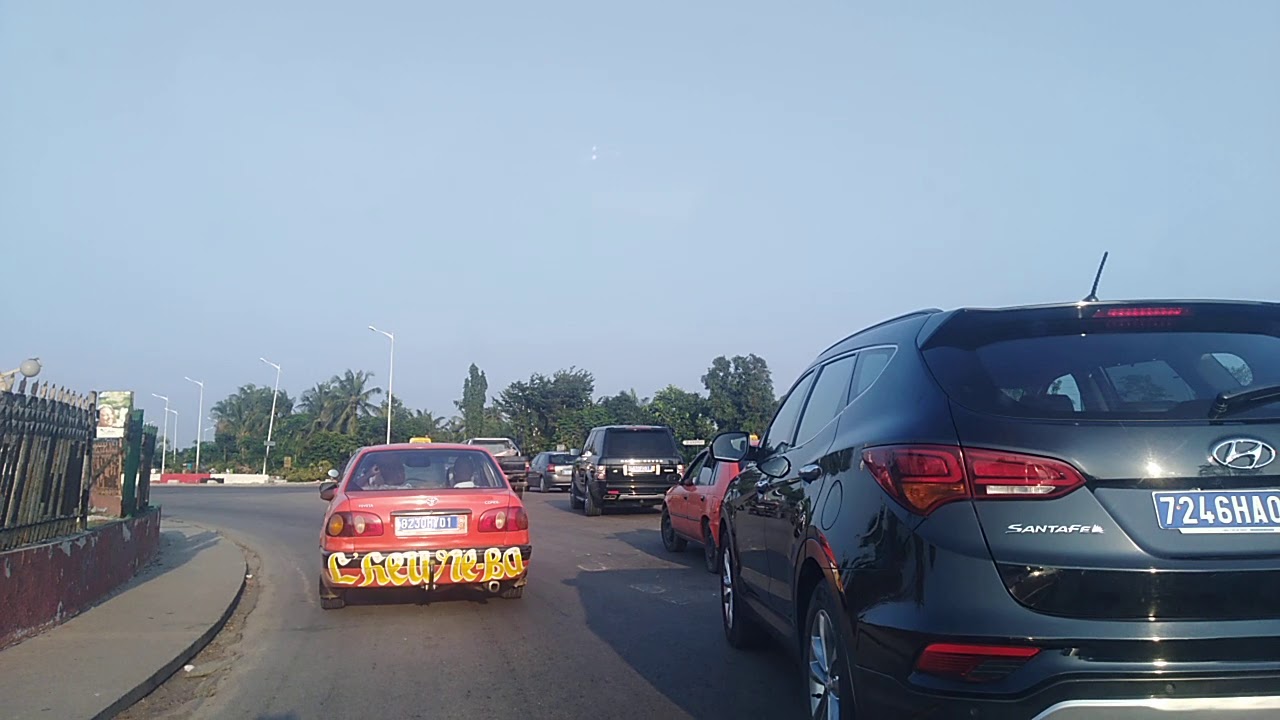 Driving in Abidjan  From Marcory to the Aeropot. Cote D'Ivoire