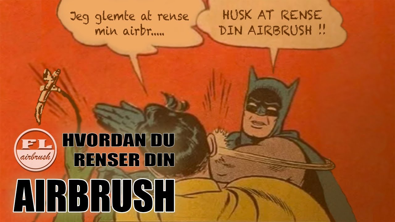 Hvordan du renser din airbrush! Selvom der er indt&oslash;rret maling i