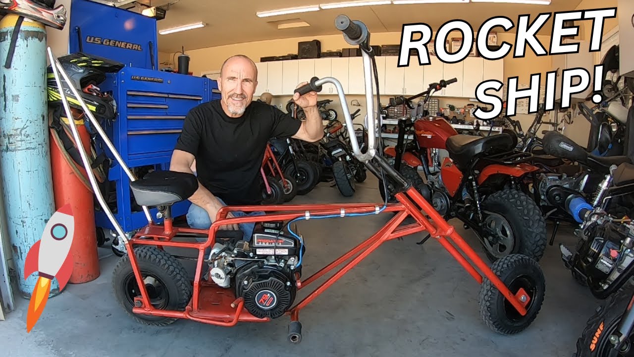Chopper mini bike test ride