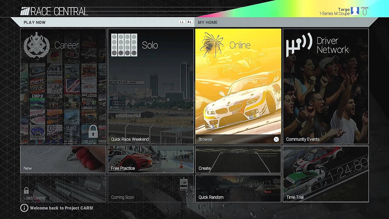 Project CARS (PS4) Initial Setup, options, and initial race - 60FPS