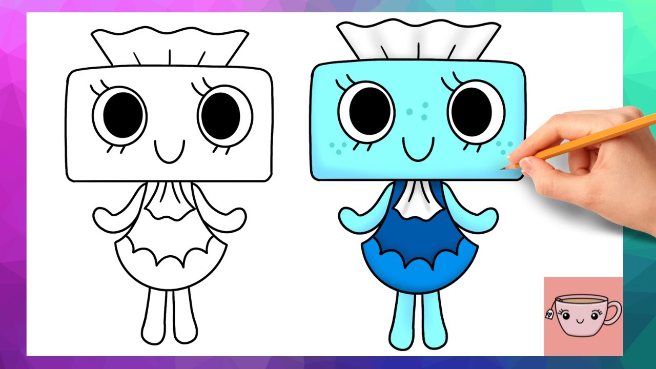 How To Draw Tisha from Dandy's World | Easy Drawing Tutorial