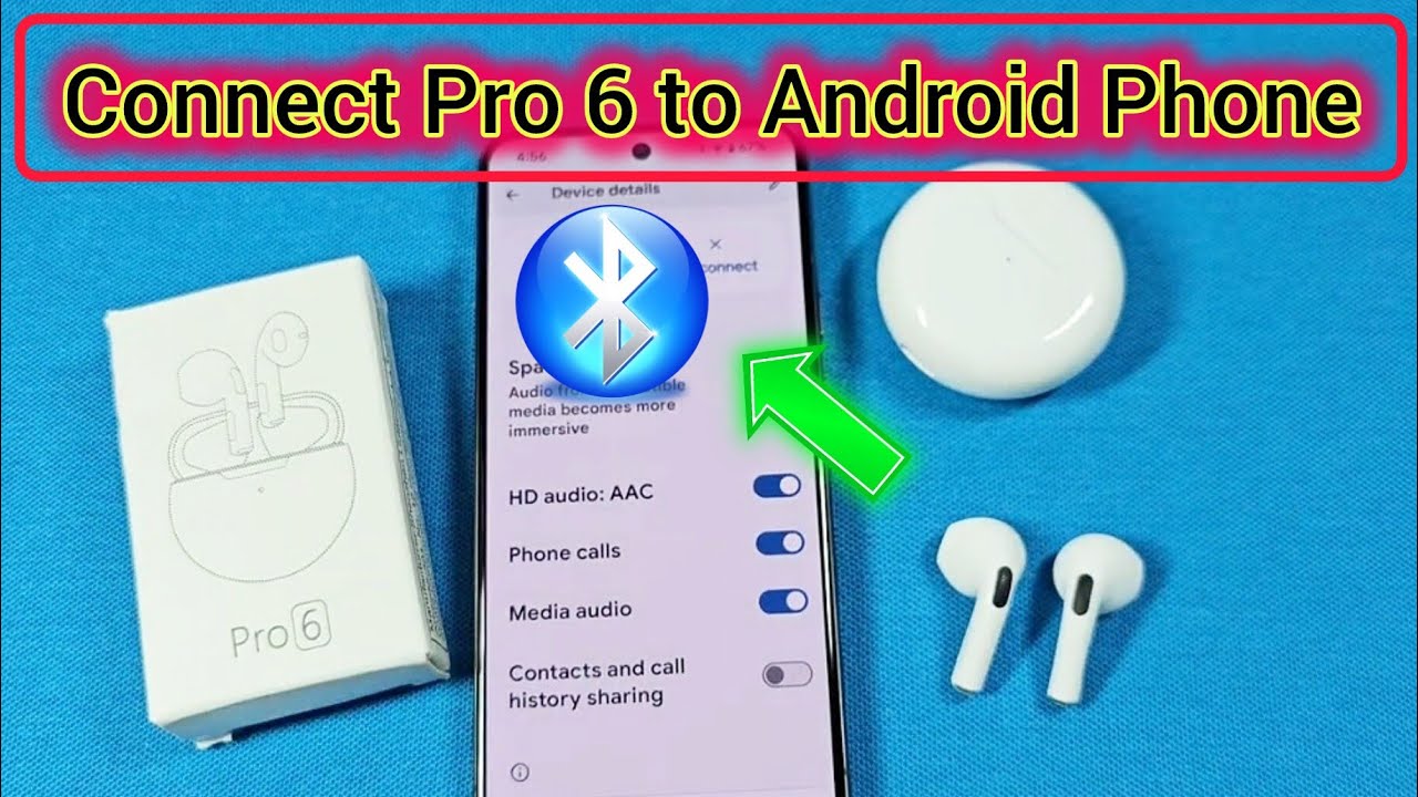 How to Connect Pro 6 TWS wireless earphones Airpods Copy to Android Phone