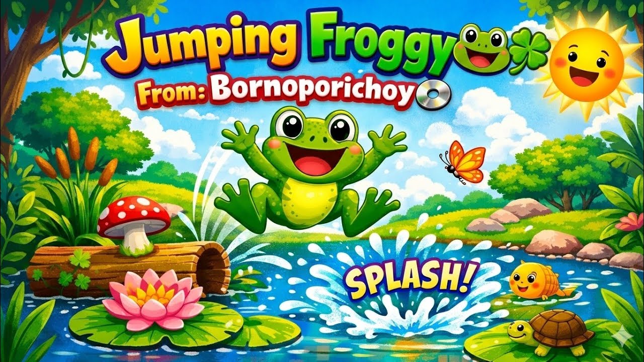 Jumping Froggy 🐸🍀 |Fun Kids Song |Nursery Rhymes |Learning and Singing for children |#animation |