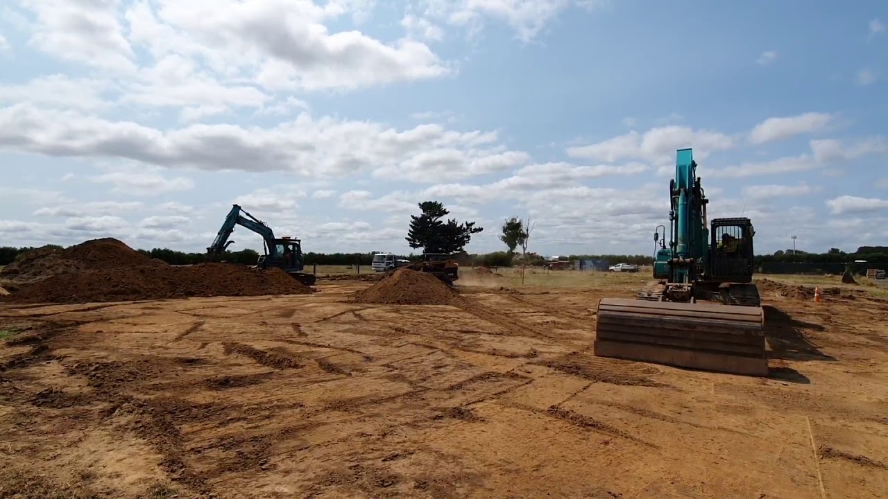 Site prep for a new commercial building