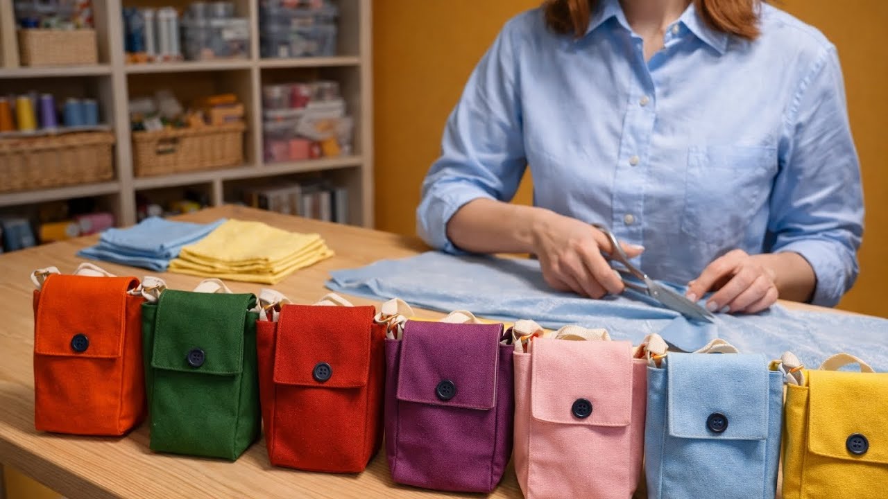 How to make a small bag with extra fabric? 👜| Easy and convenient even for beginners