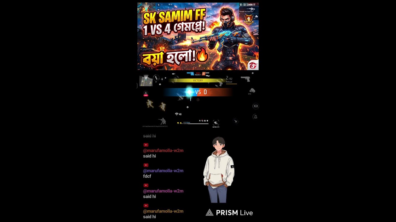 Sk Samim ff's new gameplay! Free Fire action!Sk Samim ff-এর নতুন গেমপ্লে! ফ্রি ফায়ার অ্যাকশন!  ####