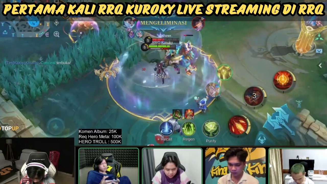 PERTAMA KALI RRQ KUROKY LIVE STREAMING DI RRQ❗