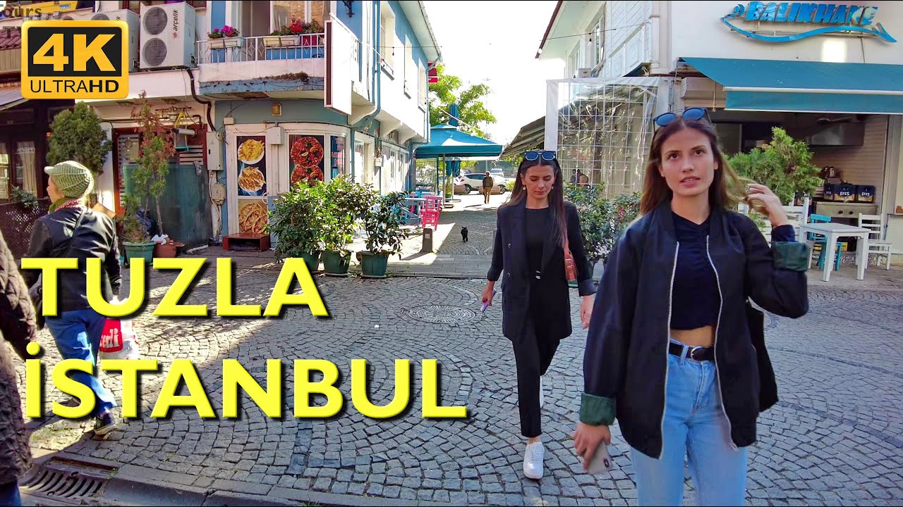 Tuzla Walking Tour 4K UHD 50fps | Tuzla Istanbul walking on sunshine
