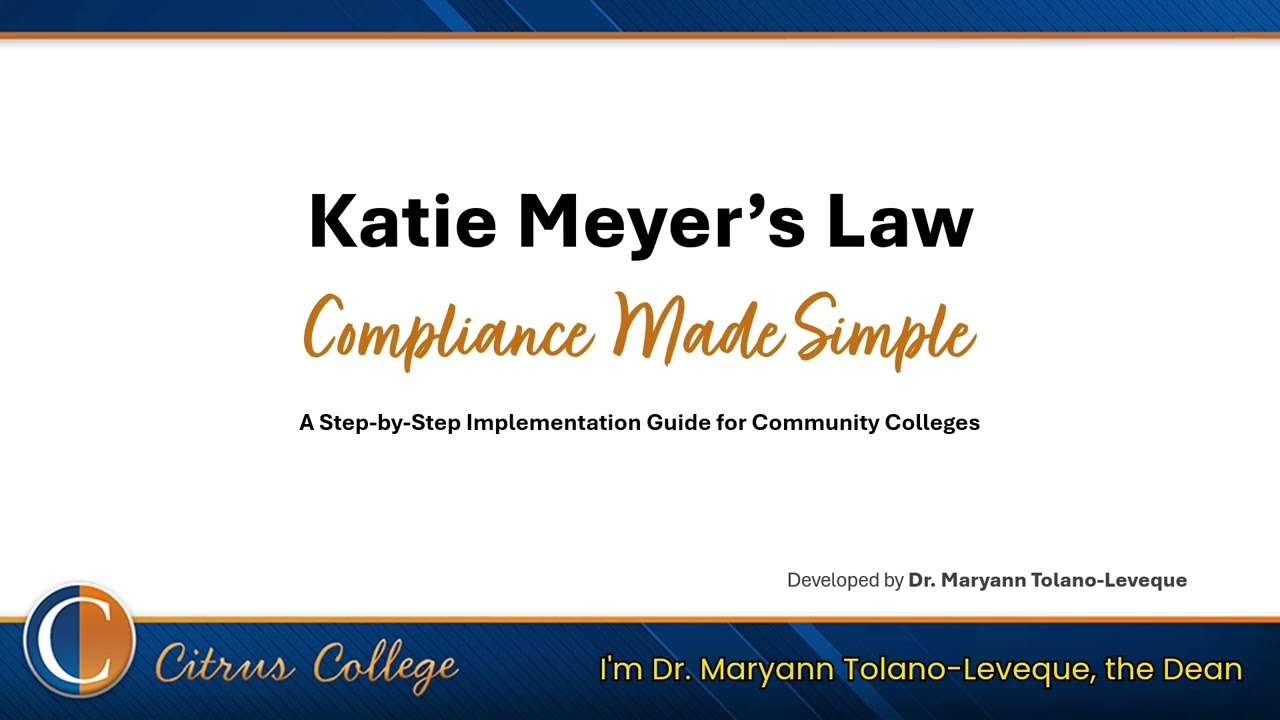Katie Meyer's Law: A Step-by-Step Implementation Guide for Community College Conduct Professionals