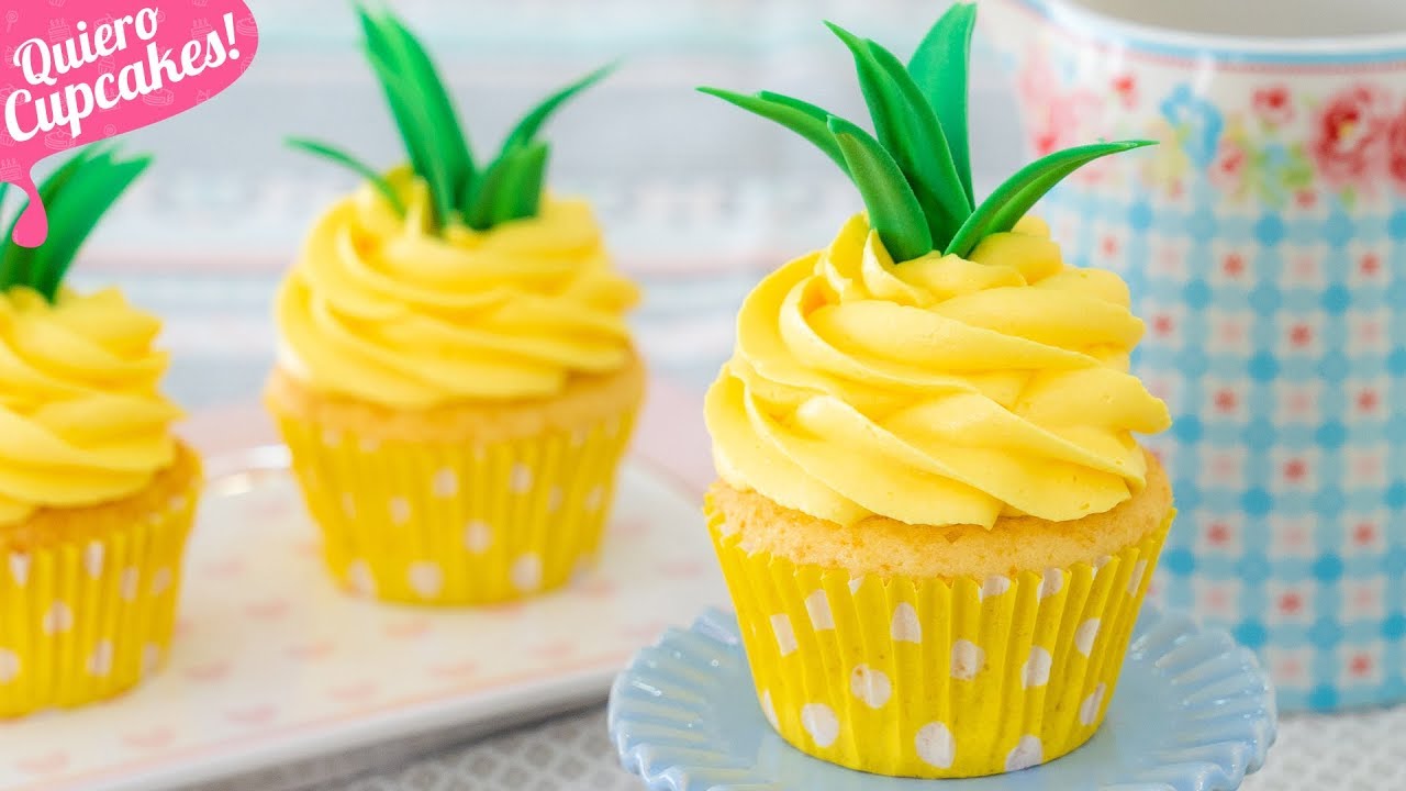 CUPCAKES DE PIÑA | SUAVES, ESPONJOSOS Y JUGOSOS | Quiero Cupcakes!