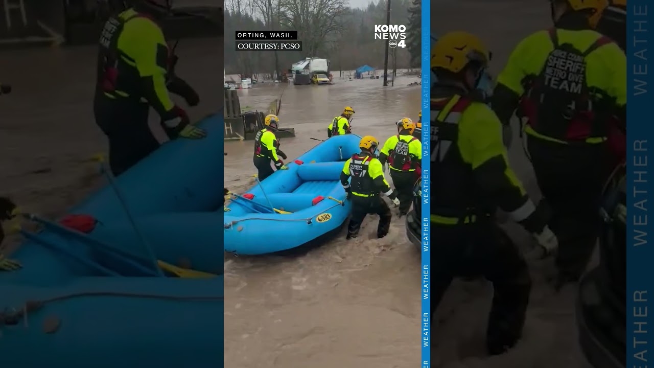 Pierce County Sheriff's Office  makes three separate water rescues at RV parks in Orting