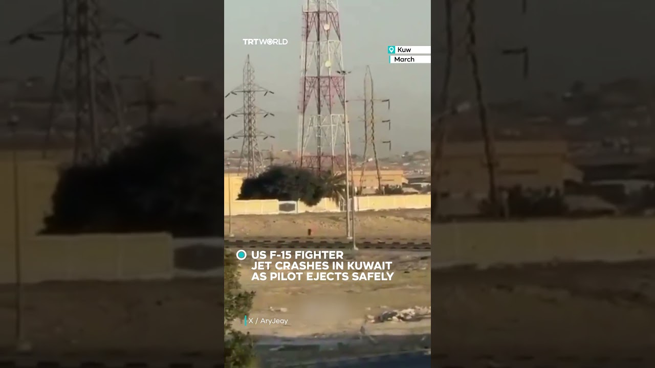 US F-15 fighter jet crashes in Kuwait as pilot ejects safely
