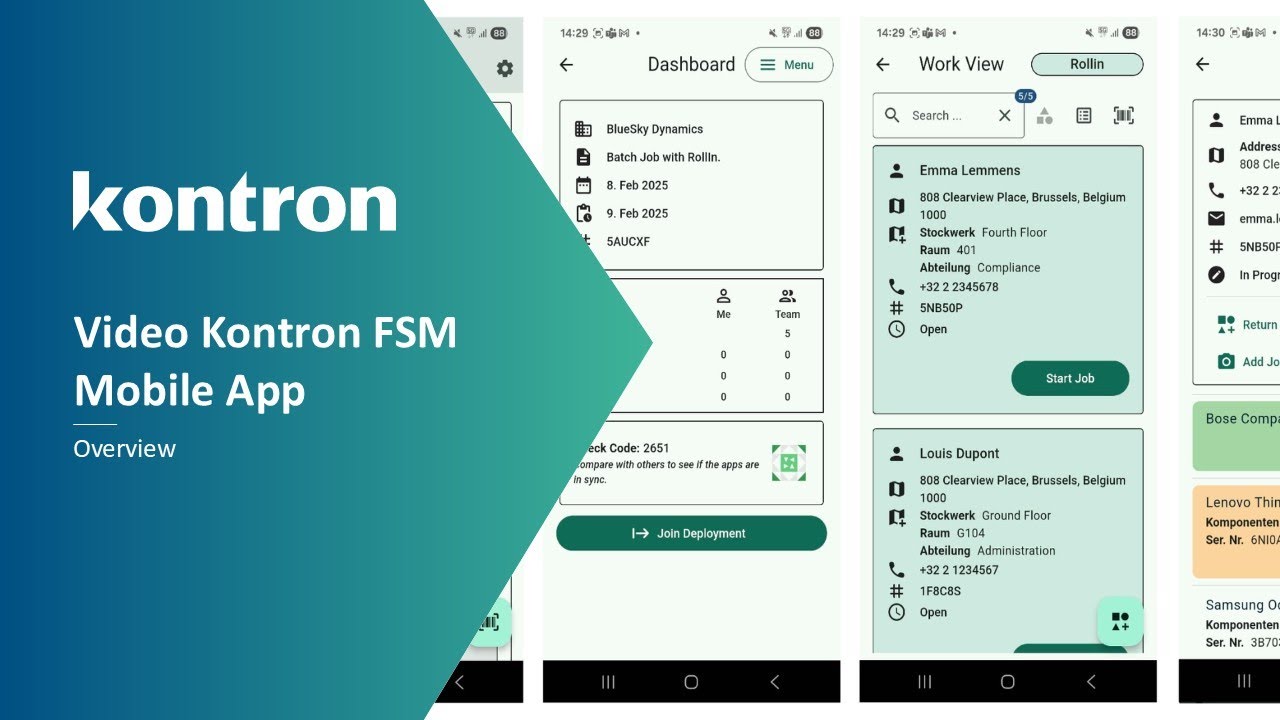 Kontron FSM Mobile App: Optimal Mobile Services for Field Service – Even Offline (englisch version)