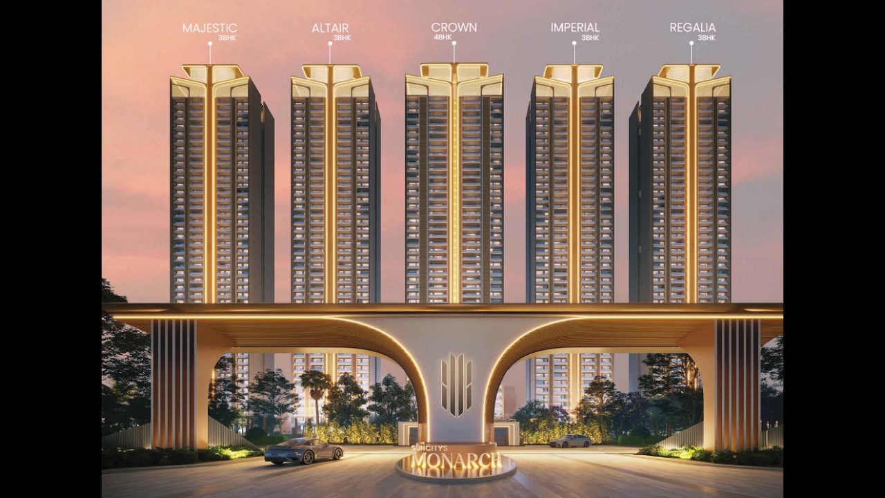 Suncity Monarch Residences Sector 78 Gurugram | Ultra Luxury 3 & 4 BHK Homes