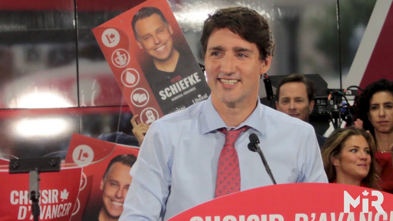 Trudeau delivers campaign speech in Montreal