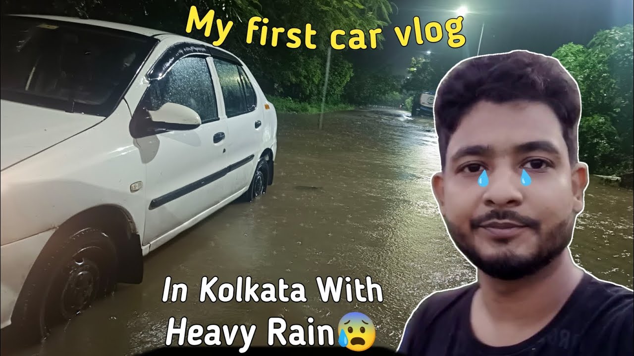 My first cab vlog in kolkata with heavy rain😰/Ola uber car camping