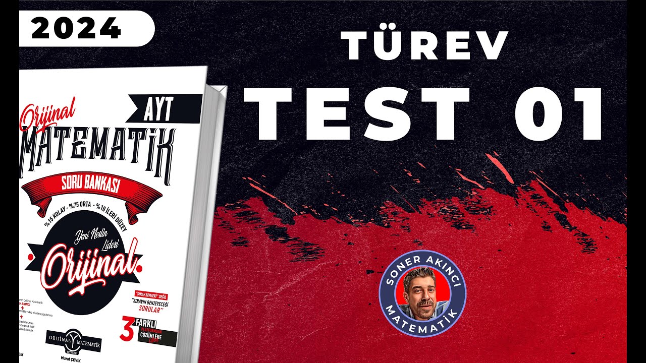 Türev TEST 01 | ORİJİNAL AYT SORU BANKASI | #yks2024